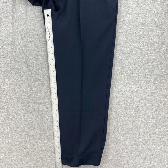 Haggar Pants Mens 34 X 30 Navy Blue Dress Slacks Expandable Waist Flat Front - Picture 11 of 13